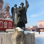 Памятник основателю города Борису Всеславичу (Борисов), февраль 2013